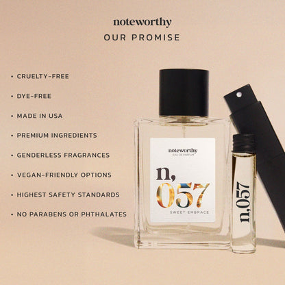 Noteworthy n,057 Eau De Parfum | Sweet Embrace | Vanilla Passionfruit and Tonka Bean