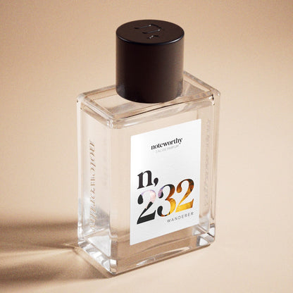 Noteworthy n,232 Eau De Parfum | Wanderer | Grapefruit Leather Vetiver Fragrance