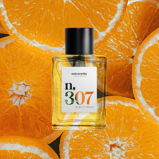 Noteworthy n,307 Eau De Parfum | Sunlit Grove | Mandarin and Sandalwood Fragrance